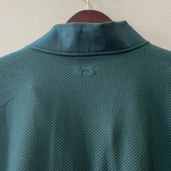 UNDER ARMOUR Storm Mens SweaterFleece Snap Mock Golf Pullover Green Size XXL NEW - Picture 5 of 12